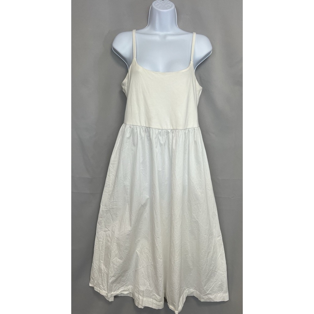 Old Navy Women's White Midi Dress Sz‎ Large Sleeveless